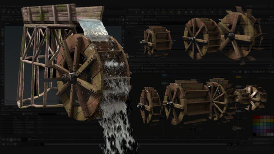 Create a Procedural Waterwheel Simulation in Houdini