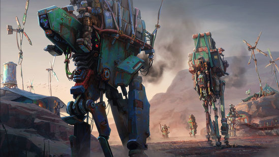Mech Illustration with Character & Story Thumbnail